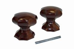 Ручка-кнопка veles (ВЕЛЕС) фигурная Красное дерево