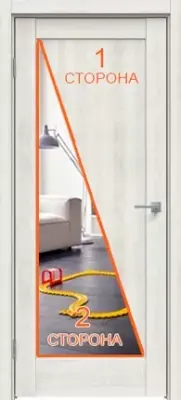 635 Зеркало Дуб патина золото