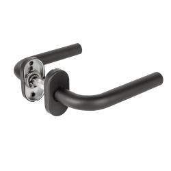 Ручка Fuaro (Фуаро) раздельная R.DSS201-0201P/19 INOX 201 BLACK (овальное основание)