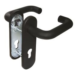 Ручка Fuaro (Фуаро) дверная FP.DH172.0433 NE (DH-0433 NE) (9x130) с пружиной BL-24 черный