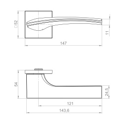 Ручка Fuaro (Фуаро) раздельная K.ZL52.ETALON BL-24 черный