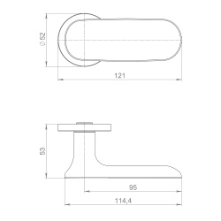 Ручка Armadillo (Армадилло) раздельная R.URS52.SOHO AC-9 медь