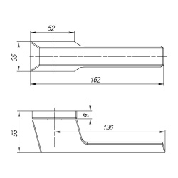 Ручка Punto (Пунто) раздельная K.QSL52.TITAN BL-24 черный