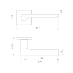 Ручка Punto (Пунто) раздельная K.EST.Q52.SANDY BL-24 черный