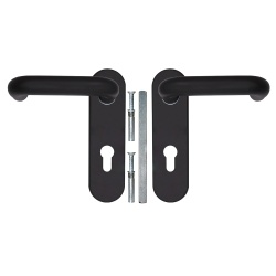 Ручка Fuaro (Фуаро) дверная FP.DH172.0433 NE (DH-0433 NE) (9x140) с пружиной BL-24 черный