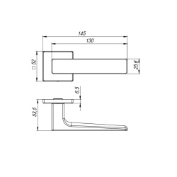 Ручка Fuaro (Фуаро) раздельная K.RL52.REDLINE (RED LINE RL) CP-8 хром
