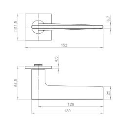 Ручка Armadillo (Армадилло) раздельная K.YM.TRUFFLE BL-26 черный