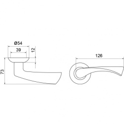Ручка Punto (Пунто) раздельная R.TL54.CRONA (CRONA TL) SG/GP-4 золото/золото