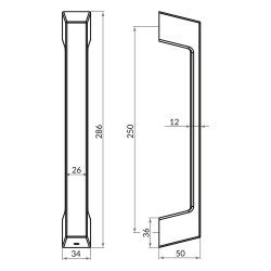 Ручка-скоба Punto (Пунто) PULL.ARC.TITAN BL-24 черный