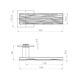 Ручка Armadillo (Армадилло) раздельная K.YM.MERENGA BL-26 черный