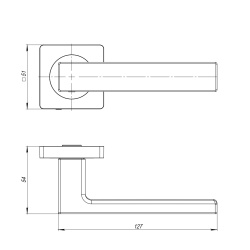 Ручка Ajax (Аякс) раздельная K.JK51.OPTIMA (OPTIMA JK) SN/CP-3 матовый никель/хром