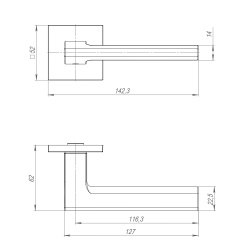 Ручка Ajax (Аякс) раздельная K.JS51.MARCO (MARCO JS) BL-24 черный