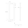 Ручка-скоба Fuaro (Фуаро) PULL.PH38/600.26 INOX 304 (PH-26-38/600-INOX) BLACK