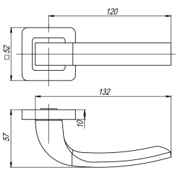 Ручка Punto (Пунто) раздельная K.QR52.ORION BL-24 черный