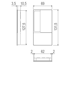 B30002.02.93 AGB (АГБ) Ручка WAVE под WC (черный), для раздвижных дверей