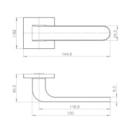 Ручка Ajax (Аякс) раздельная K.JS51.FLEX BL-24 черный