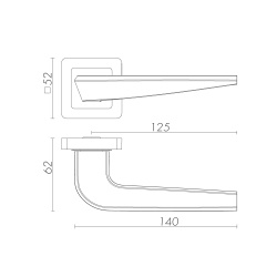 Ручка Fuaro (Фуаро) раздельная K.XM52.BIO (BIO XM) BL-24 черный