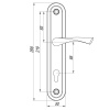 Ручка Punto (Пунто) на планке HANDLE90.CRONA.04-85 (P90 8504 CRONA) AB бронза