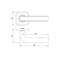 Ручка Fuaro (Фуаро) раздельная K.TRD62.TOROID SSC-16 сатинированный хром