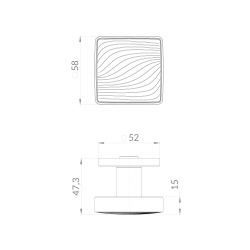 Ручка Punto (Пунто) раздельная K.EST.Q52.GIPNOZ SSG/WH-39 сатинированное золото/белый