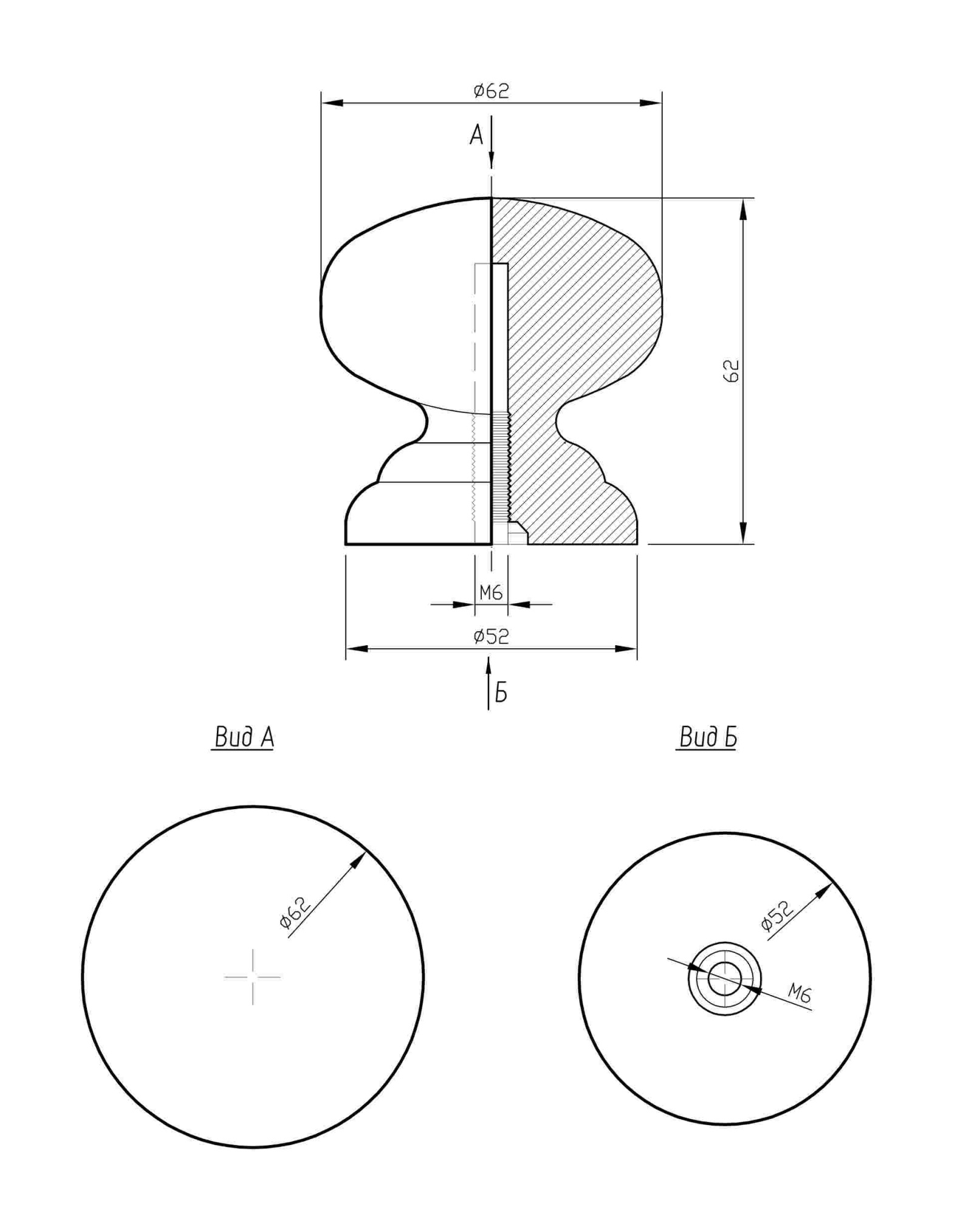 Ручка-кнопка veles (ВЕЛЕС) Дуб