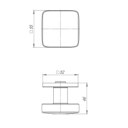 Ручка Punto (Пунто) раздельная R.ARC.R52.SALUT SSC-16 сатин.хром