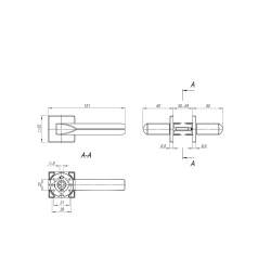 Ручка Fuaro (Фуаро) раздельная K.SL52.PRIZMA (PRIZMA SL) BL-24 черный