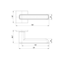 Ручка Punto (Пунто) раздельная K.ARC.Q52.MARS CP/WH-19 хром/белый